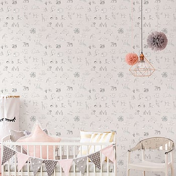 Galerie Wallcoverings Product Code G56536 - Just 4 Kids 2 Wallpaper Collection - Grey Colours -  