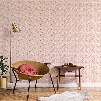 Galerie Wallcoverings Product Code G56666 - Small Prints Wallpaper Collection - Pink Brown Red Cream Colours -  