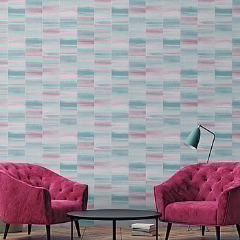Galerie Wallcoverings Product Code G67744 - Special Fx Wallpaper Collection - Blue Pink Silver Colours -  