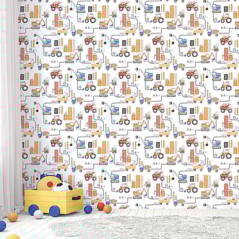 Galerie Wallcoverings Product Code G78361 - Tiny Tots 2 Wallpaper Collection - Red Blue Orange Colours -  