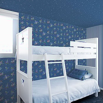 Galerie Wallcoverings Product Code G78411 - Tiny Tots 2 Wallpaper Collection - Cobalt Primary Glitter Colours -  