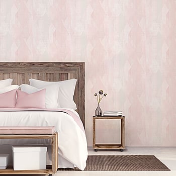 Galerie Wallcoverings Product Code GX37636 - Geometrix Wallpaper Collection - Pink Light Grey Colours -  