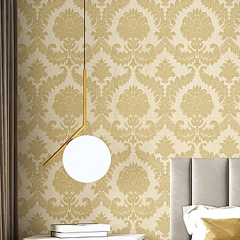 Galerie Wallcoverings Product Code IS33332 - Italian Silks And Damasks Wallpaper Collection - Yellow Colours -  