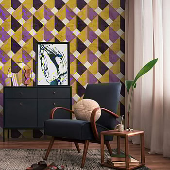 Galerie Wallcoverings Product Code WH45217M - Welcome Home Murals Wallpaper Collection - Cream, Yellow, Lilac Colours -  